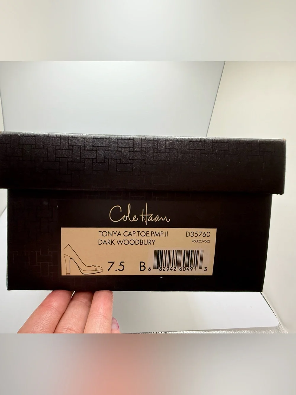 Cole Haan Tonya Cap Toe Pump II Brown Leather Heels 7.5